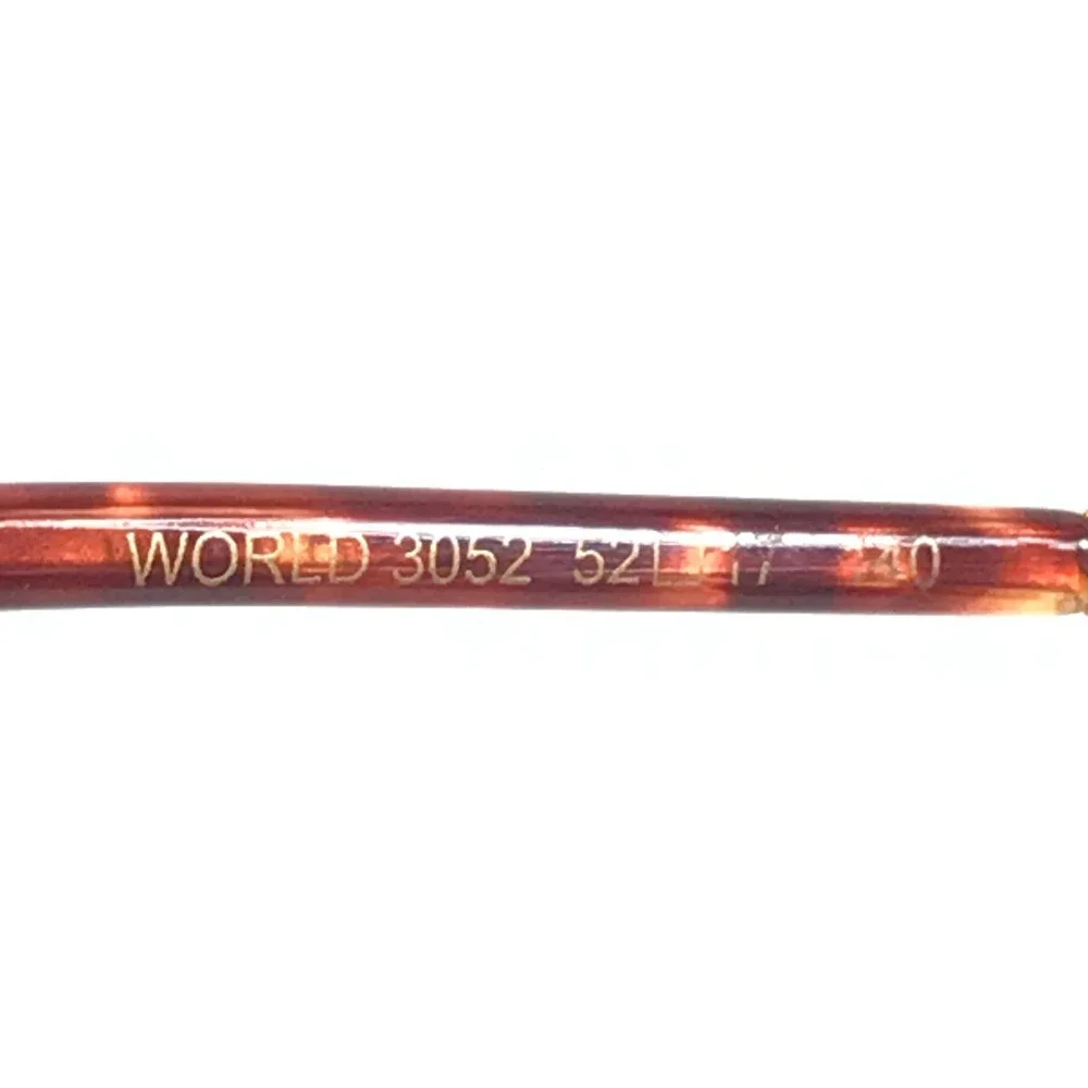BOZ Eyeglasses Frames WORLD 3052 Red Orange Cat Eye Half Rim 52-17-140
